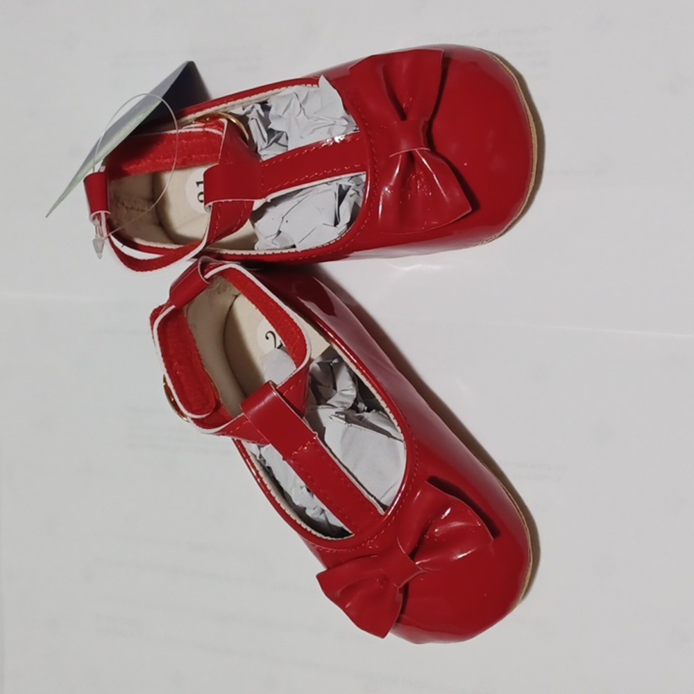 Baby Girl Cute Bow Red Shoes Flats
